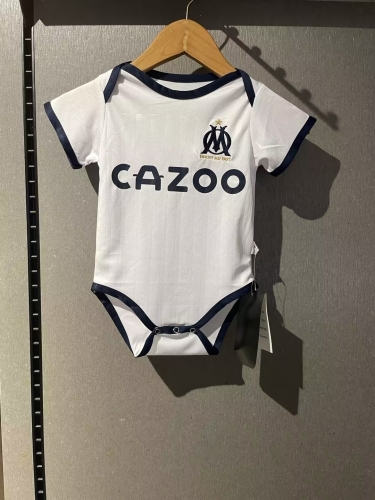 (Size 9-12) 2022/23 Olympique Marseille Home White Baby Soccer Uniform-308