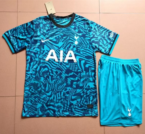 2022-23 Tottenham Hotspur 2nd Away Blue Soccer Uniform-315