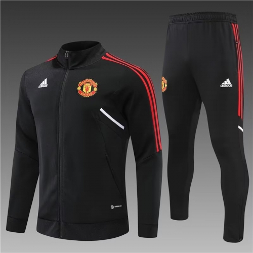 2022/23 Manchester United Black Thailand Soccer Jacket Uniform-801