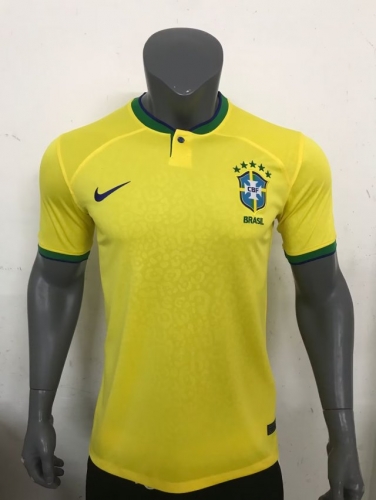 2022 World Cup Brazil Yellow Soccer Thailand Jersey AAA-705/416/320