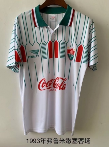 1993 Retro Version Fluminense FC Away White Thailand Soccer Jersey AAA-709