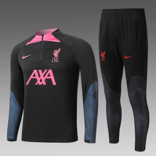 2022/23 Liverpool Black Soccer Tracksuit Uniform-GDP