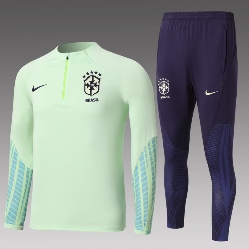 2022/23 Brazil Light Green Thailand Tracksuit Uniform-GDP