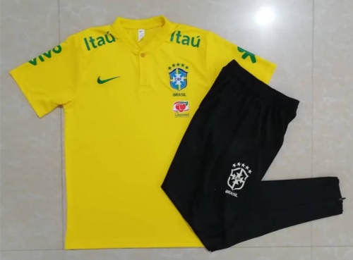 2022/23 Brazil Yellow Thailand Polo Uniform-815