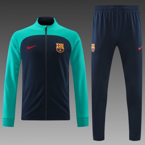 2022/23 Barcelona Black & Green Thailand Jacket Uniform-PO