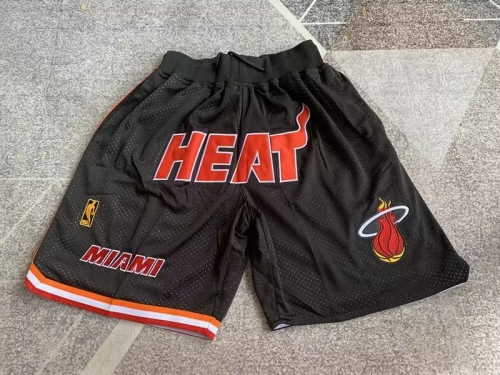 Miami Heat Black & Red NBA Shorts