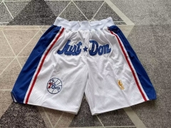 Philadelphia 76ers White & Blue NBA Shorts