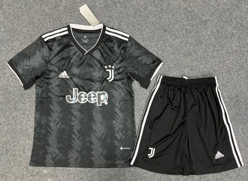 2022-2023 Juventus Away Black Soccer Uniform-315/36