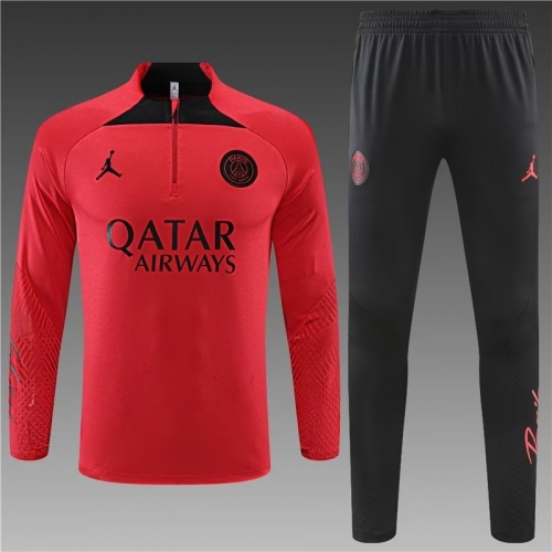 2022/23 Paris SG Red Thailand Soccer Training Tracksuit Uniform-801
