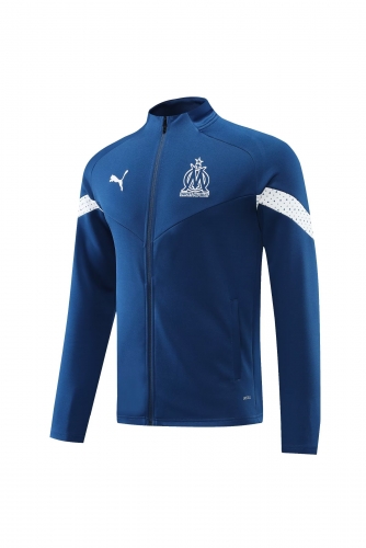 2021-22 Olympique de Marseille Royal Blue Jacket Top-LH