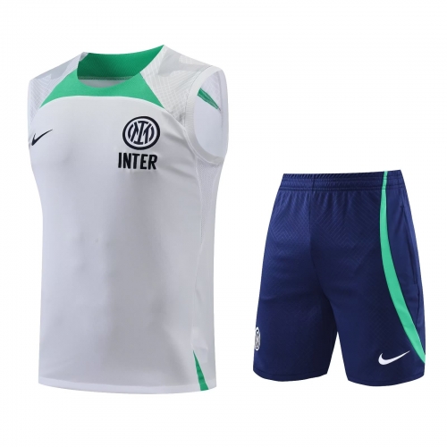2022/23 Inter Milan White Thailand Soccer Training Vest Uniform-418