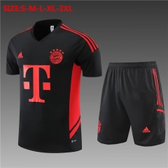 2022/23 Bayern München Black Shorts-Sleeve Thailand Soccer Uniform-801