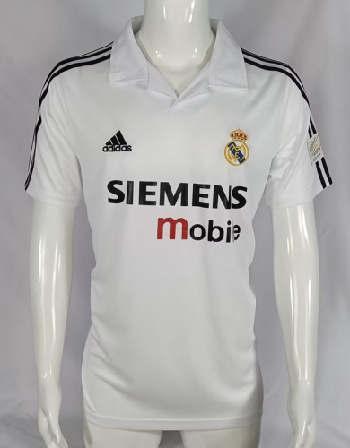 02-03 Retro Version Real Madrid Home White Thailand Soccer Jersey AAA-503