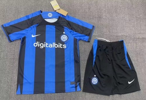 2022/23 Inter Milan Home Black and Bule Soccer Uniform-315