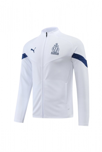 2021-22 Olympique de Marseille White Jacket Top-LH