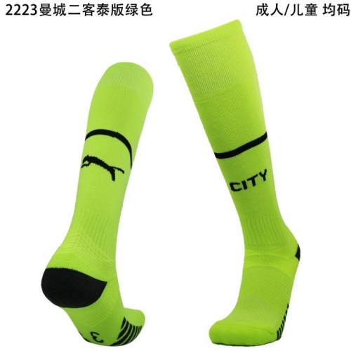 2022/23 Manchester City 2nd Away Green Thailand Soccer Socks