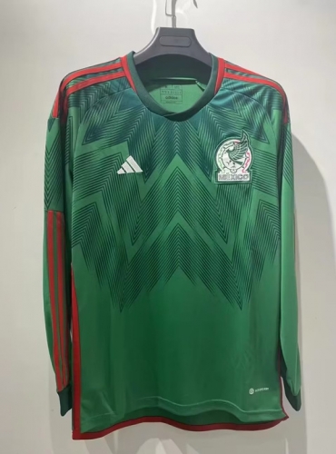 2022/23 Mexico Home Green Thailand LS Soccer Jersey AAA-313/920/23