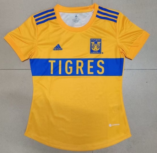 2022/23 Tigres UANL Home Yellow Female Thailand Soccer Jersey AAA-321