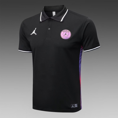 2022/23 Paris SG Black With Pink Logo Thailand Polo Shirts-815