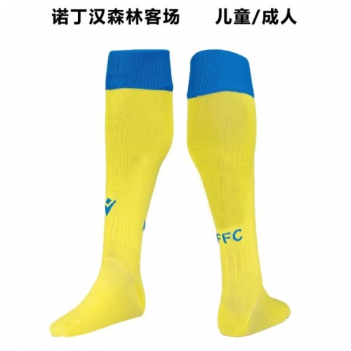 Adult & Kids 2022/23 Nottingham Forest Away Yellow Thailand Soccer Socks