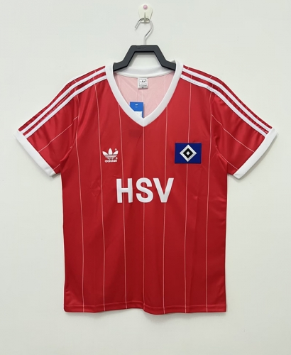 83-84 Retro Version  Hamburger SV Home Red Thailand Soccer Jersey AAA-811