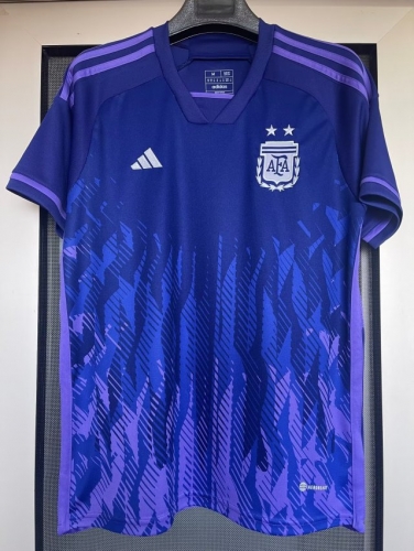 In Stock 2022 World Cup Argentina Away Purple Thailand Soccer Jersey AAA-408/715/320