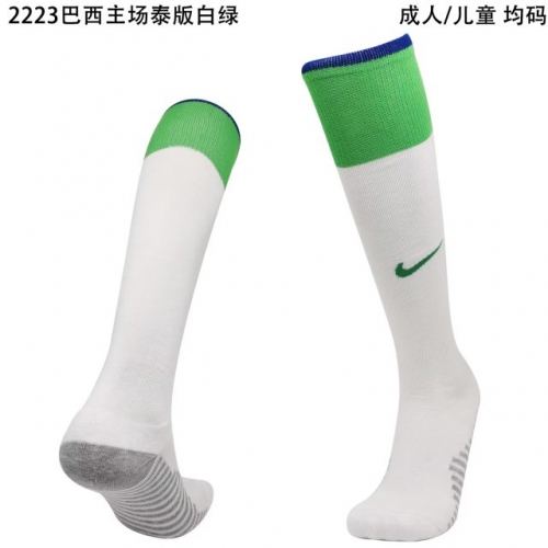 2022/23 Brazil Home White Thailand Soccer Socks