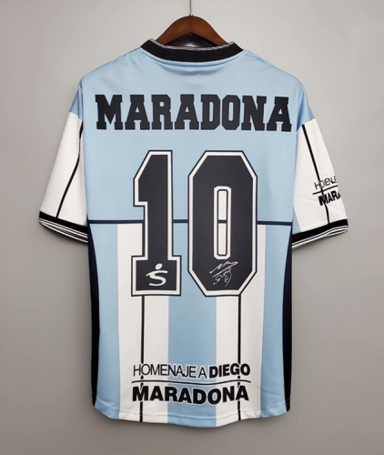 2000-2001 Retro Version  Argentina Home Blue&White Thailand Soccer Jersey AAA-311/811