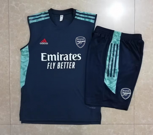 2022/23 Arsenal Royal Blue Thailand Soccer Training Vest Uniform-815