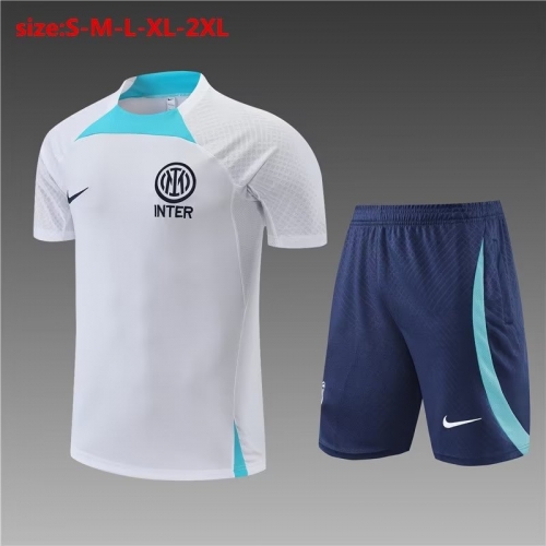 2022-23 Inter Milan White Thailand Soccer Tracksuit Uniform-801