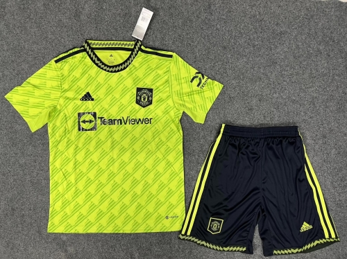 2022/23 Manchester United 2nd Away Green Soccer Uniform-36/315