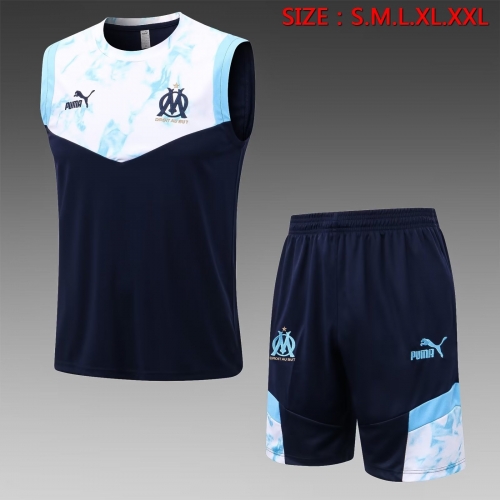 2022/23 Olympique Marseille Black Thailand Tracksuit Uniform Vest-815
