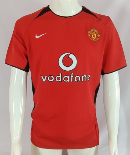 02-04 Retro Version Manchester United Home Red Thailand Soccer Jersey AAA-7TSJ/503