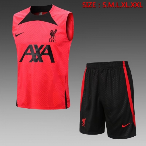 2022/23 Liverpool Red Shorts-Sleeve Thailand Tracksuit Vest Uniform-815