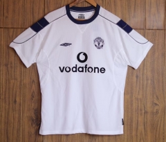 99-00 Retro Version Manchester United Away White Thailand Soccer Jersey AAA-601/811/710