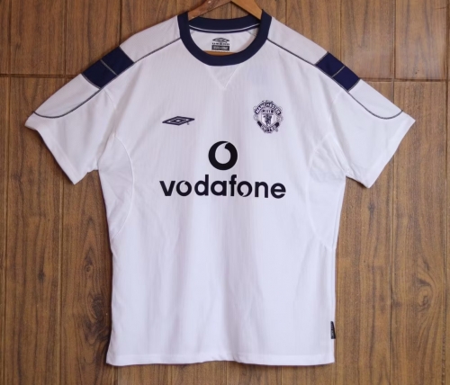 99-00 Retro Version Manchester United Away White Thailand Soccer Jersey AAA-601/811