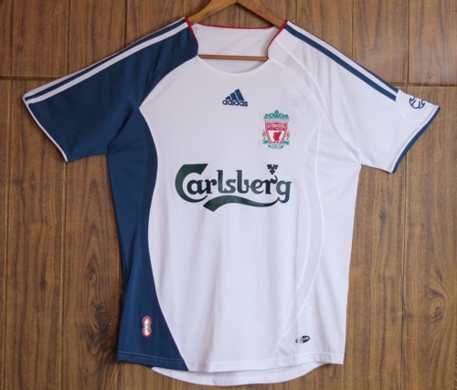 06-07 Retro Version Liverpool Away White Thailand Soccer Jersey AAA-601