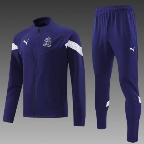 2022/23 Olympique de Marseille Purple Jacket Uniform-PO