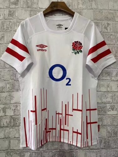 2022/23 England Home White Thailand Rugby Shirts-805