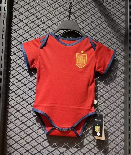 (Size 9/12) World Cup 2022 Spain Red Baby Soccer Uniform-32