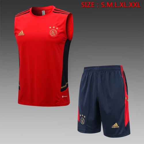 2022/23 Ajax Red Thailand Tracksuit Vest Uniform-815