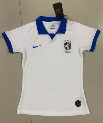 19-20 Brazil Away White Female Thailand Soccer Jersey-510