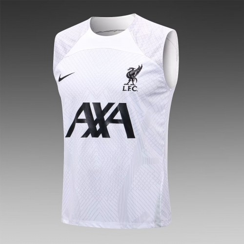 2022/23 Liverpool White Shorts-Sleeve Thailand Tracksuit Vest-815