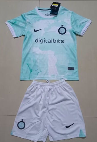 Kids 2022/23 Inter Milan Away Blue & White Kids/Youth Soccer Uniform-507