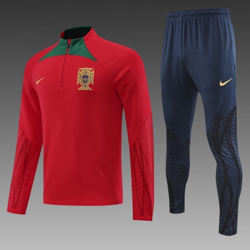 2022/23 Portugal Red Thailand Tracksuit Uniform-PO