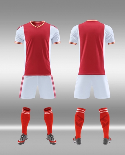 Without Logo 22/23 Ajax Home Red Soccer Uniform-DN