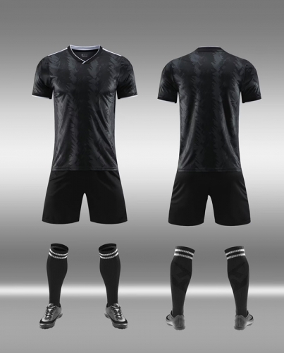 Without Logo 22/23 Juventus Away Black Soccer Uniform-DN