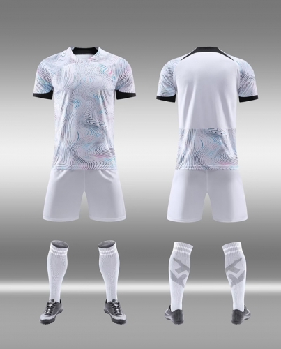 Without Logo 22/23 Liverpool White Soccer Uniform-DN