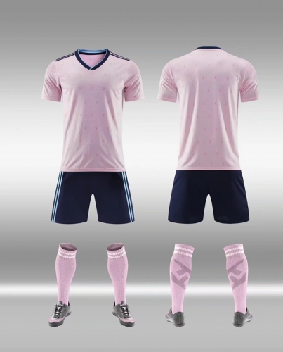 Without Logo 22/23 Arsenal 2nd Away Pink Soccer Uniform-DN