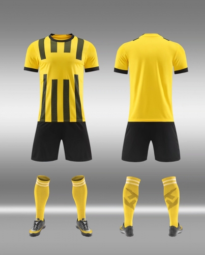 Without Logo 22/23 Borussia Dortmund Yellow Soccer Uniform-DN